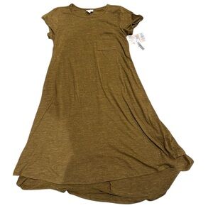 LuLaRoe Carly brown/ gold dress. NWT Size XS
